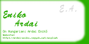 eniko ardai business card